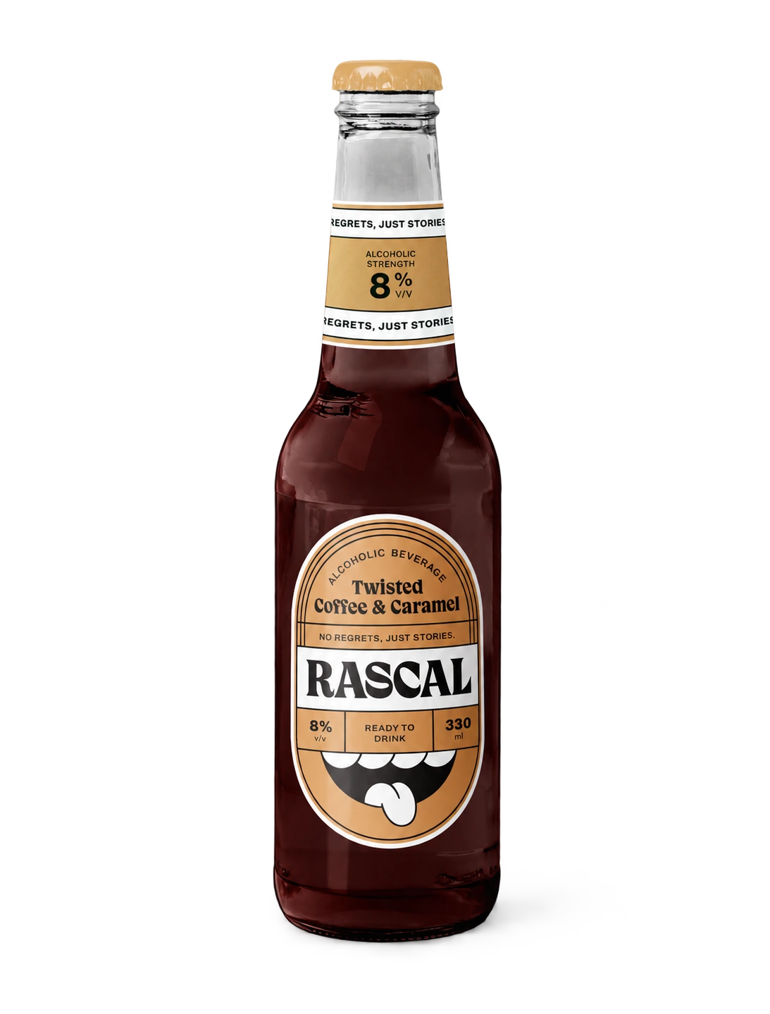 Rascal Twisted Coffee Caramel bottle — 8% ABV